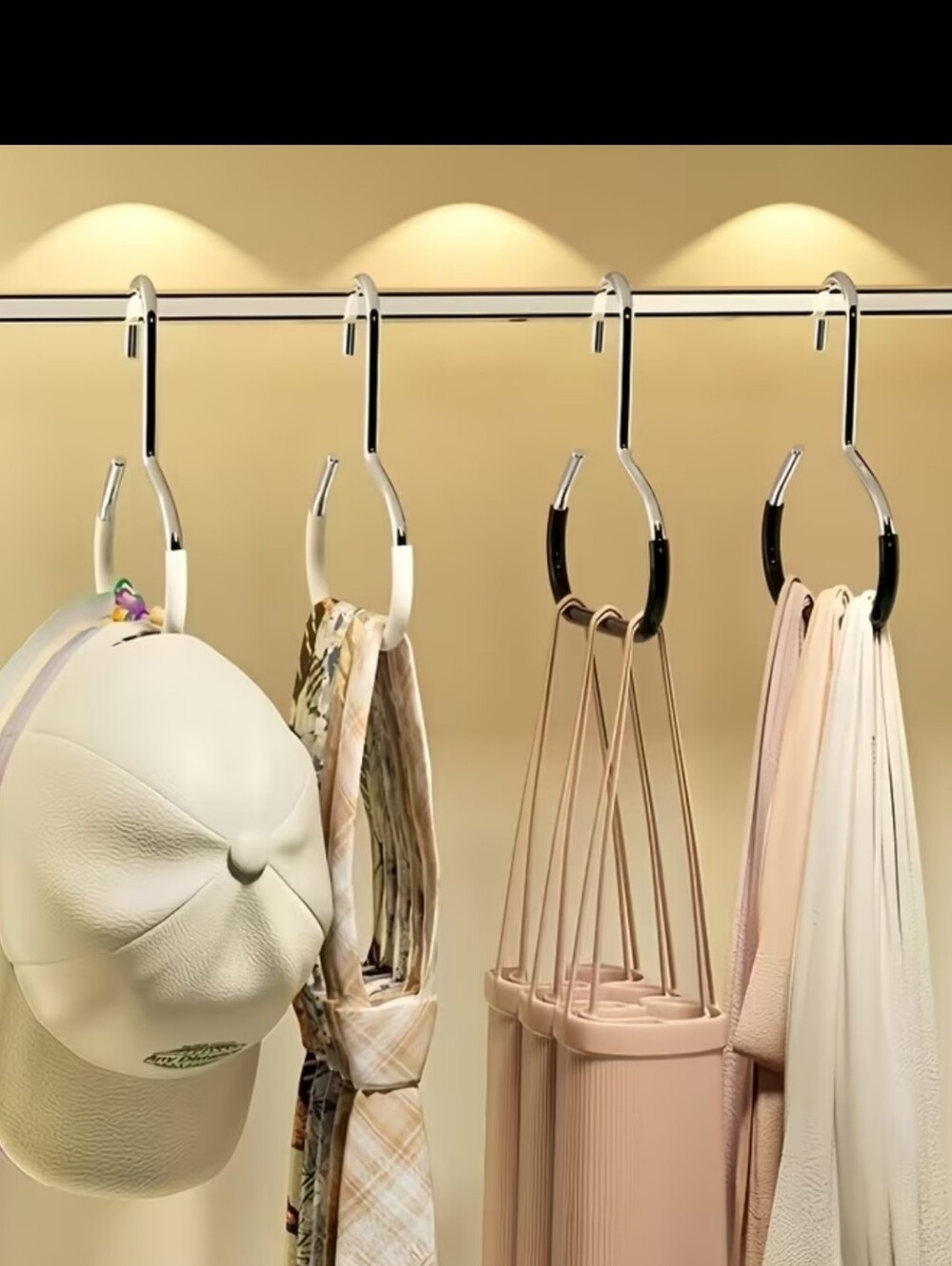 Simple Handy Closet Hat Hanging Hooks-2 Piece - Picture 3 of 5